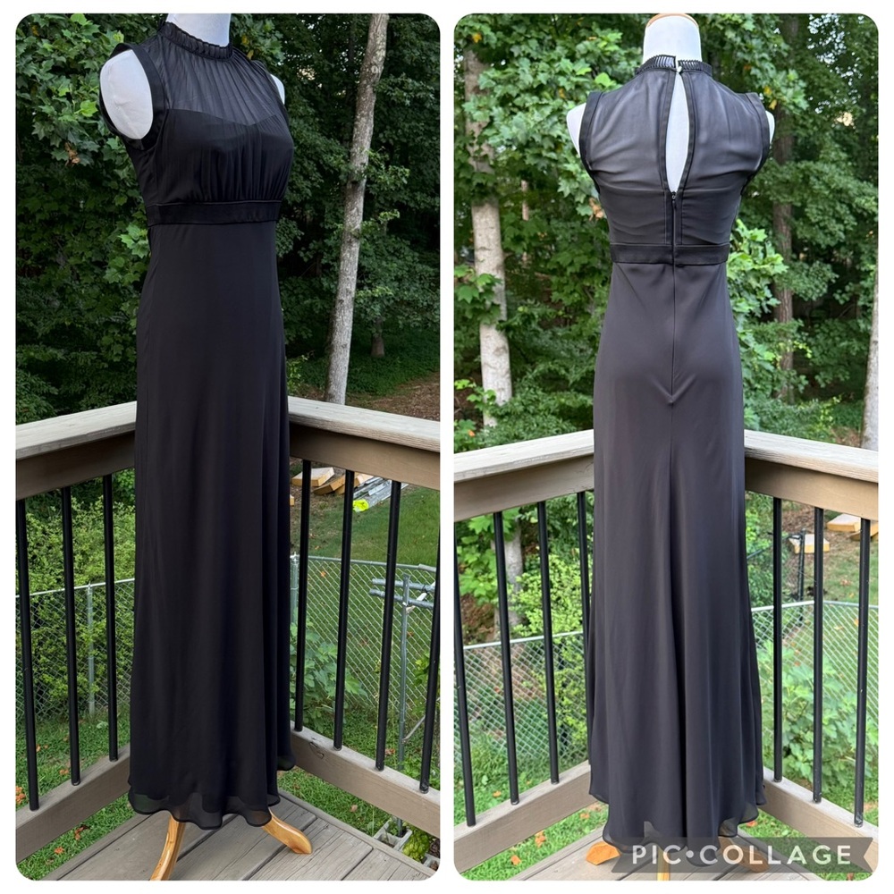 Ted Baker Byanna Ruffle Round Neck Maxi Long Dress in Black size 4 - Picture 10 of 16
